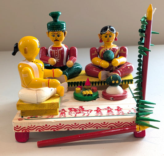 Marriage Set with Priest on Mandapam